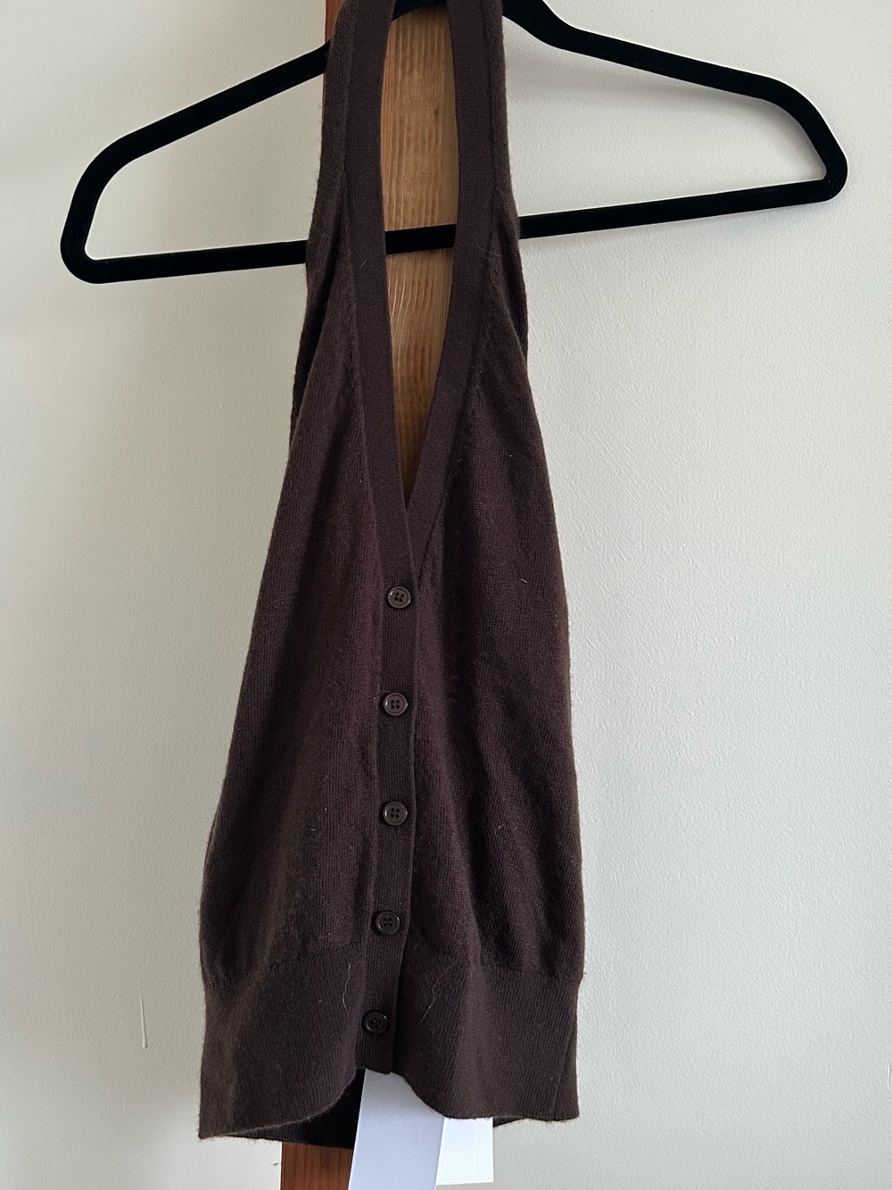 Lovers + Friends Chocolate Brown Knit Halter Top